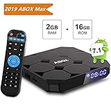 TV Box Android 7.1, [2 g + 16G] Abox A1 MAX 4 K Smart Player TV Box Set Top TV Box Amlogic s905 W 64 bits Quad Core