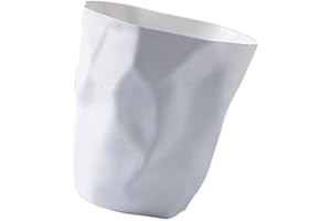 Flyinghedwig Cestino per la Carta, Cestino Spazzatura Design Moderno Cestino Gettacarte Che per la Raccolta Rifiuti (Piccolo Bianco)