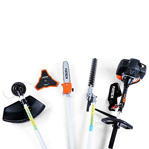 FUXTEC Benzin Motorsense FX-MT152 4in1 Multitool, 52 cc, Profi-Tragegurt und 3 PS Leistung Kombigerät Heckenschere Hochentaster Kombisystem Freischneider fs 2-Takt Test Oberklasse 1,4 - 6