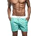 Produktbild CixNy Herren Badeanzug Tankinis Sommer Badehose mit Kordelzug Schnell trocknend Strand Surfen Laufen Badeshorts Swimwear (Hellblau, Large)