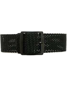 DaLuca Uhrenarmband, geflochtenes Nylon-Perlon, PDV-beschichtete Schließe, 20mm, Schwarz