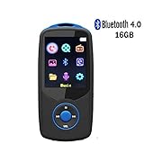 CFZC Lecteur MP3 16 Go, Lecteur MP3 avec Bluetooth Portable Lossless MP4 Lecteur de Musique avec FM Radio Voice Record-Support 64 Go Fente pour Carte Micro SD