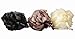 Hydrea London Bath Accessories Scrunchie Body Puff Black, Cream, Chocolate