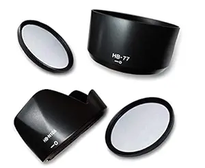 SHOPEE Branded Combo HB77 & HB-N106 Lens Hood with 55MM & 58MM UV Filter for af-p 18-55mm & 70-300mm Lens Combo Offer (Bayonet Type)