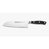 Arcos Kitchen Knife Stainless Steel Black 180 mm | Asian style knife with forged blade. POM handle, black.