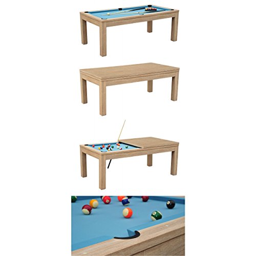 Preisvergleich Produktbild Poolbillard-Tisch, mit Zubehör, zum Esstisch umbaubar