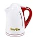 Produktbild Eddy Toys Spielzeug Wasserkocher für die Kinderküche, Sichtfenster, Klapp-Deckel, wasserfest, Größe (ØxH) ca. 9,5 x 17cm, weiß mit rot