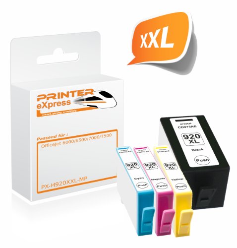 Printer-Express XXL Multipack 4 Patronen HP 920 XL, HP920 XL