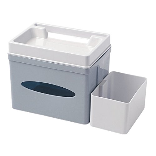 Preisvergleich Produktbild TXXCI Multifunktion Kosmetiktücherbox Tissue Box Fernbedienungshalter Commander - Grau