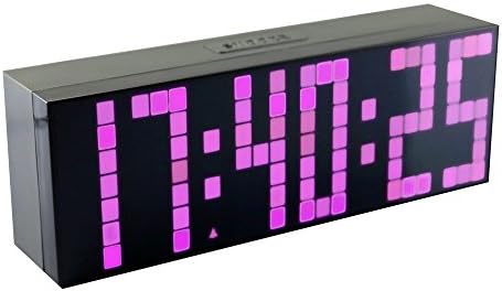 RedlutionDigital Large Big Jumbo LED snooze wall desk Alarm clock with Thermometer Calendar timer indoor