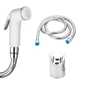 HORSEWAY ABS Flow Adjustable Health Faucet Set With HF Gun, Pipe,Wall Mounted Hook Bathroom Accessories