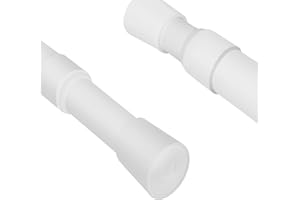 GENERIC Curtain Poles 84-150cm Telescopic Tension Curtain Rail No Drill Adjustable Tension Rod Shower Rail Curtain Pole for Kitchen Cupboard Bathroom Window