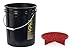 Produktbild detailmate Set aus US Made Wash Bucket Wasch Eimer 5 Gallonen (19 Liter) schwarz Grit Guard Eimer Einsatz rot