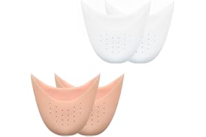 LQIOACU Zehenschutz Silikon Soft Gel Zehenkappen Zehenschoner Ballett Spitzenschoner Metatarsal Pads Schutz Für Spitzenschuhe Ballettschuhe High Heel Pumps Schmerzlinderung, 2 Paar