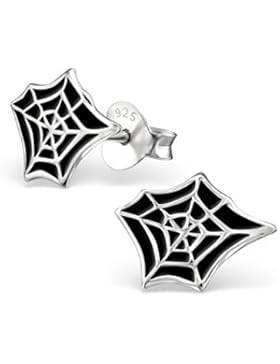 mon-bijou–h13277–Ohrring Spinnennetz aus Sterling-Silber 925/1000