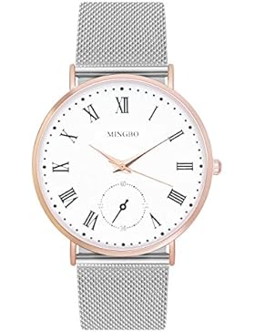 Damenuhr Armbanduhr Trenduhr Farben Rosegold Rose Gold + verschiedene Armbandfarben Beige Coffee Braun Schwarz...