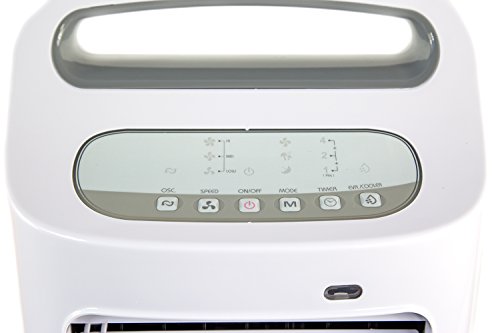 Mobiles Klima-Gerät 60W 6L sehr leise Air-Cooler 3 in 1 Timer-Funktion Fern-Bedienung LED-Display weiß ohne Schlauch Ventilator Klima-Anlage Kühler Raum-Lüfter Luft-Erfrischer Lüftung - 3