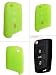 Produktbild CK+ Seat Auto-Schlüssel Hülle Key Cover Case Etui Silikon für Ibiza Leon Alhambra Altea Toledo Mii - Leuchtend Grün