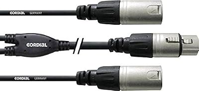 Cordial CFY 0,3 FMM Câble Y, XLR femelle / 2x XLRm - 0.3m