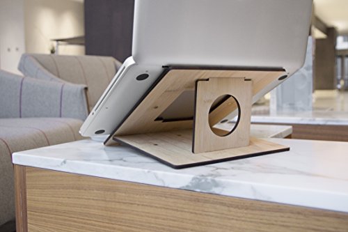 Flio stehen – Ultra Tragbarer Bambus Laptop Riser Ständer für Macbook und PC Laptops - 5