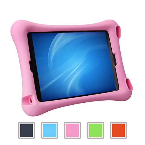 NEWSTYLE Apple iPad Air 2 Kinderfreundliche Silikon Hülle Schutzhülle Tasche Case für iPad Air 2 / iPad 6 / iPad 9.7 2017 (9,7 Zoll) (pink)