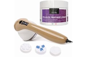 ROWALU | Massaggiatore Anticellulite Professionale Elettrico per Cellulite Radicata e Ostinata | Massaggio Muscolare Cervicale e Drenante Gambe | Braccia, Pancia e Fianchi (KIT ANTICELLULITE)