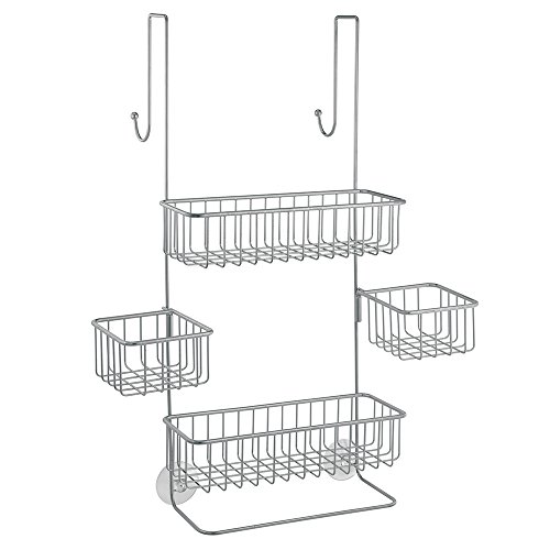 InterDesign 28076EU Metalo Dusch-Caddy zum Hängen über die Tür, silberfarben