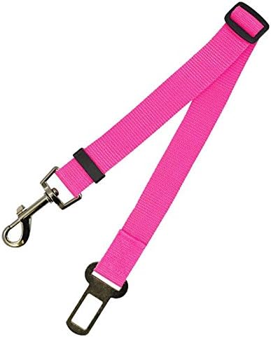 eZoneUK Dog Cat Car Safety Seat Belt Harness Adjustable Leads Harness for Cars Vehicle,Dog Seat Belt - Pink