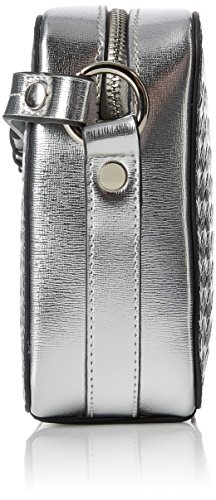 Wallis Women's Matallic Camera Bag Cross-Body Bag Silver (Silver)