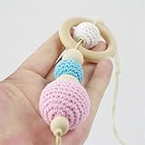 Wooden Teether Rings Baby Teether Spielzeug Natural Unfertige Diy Ahorn Ring Baby Greifen Spielzeug - 3