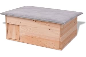 vidaXL Bois de Sapin Cabane pour Hérisson Maison Cage Enclos Animaux Jardin