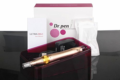 MISSAMMY Rechargeable Dr.Pen Auto Micro Needle Anti-Aging Skin Therapy with Bayonet Coupling Needle (DERMA PEN M5 GOLD)