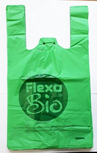 110 28 + Envelopes 14 x 50 gr. Compostable Biodegradable 8, Norma en 13432 for Food Shops, Home Uses a Strappo and Loop for Hanging Shopper Bags Bio