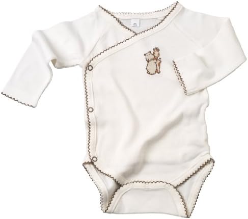 Valentin et Marguerite - Organic Bamboo viscose Body suit Kimono style long sleeved (6m)