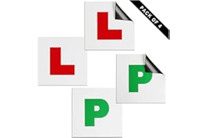 LONOVE BEAUTY PRODUCTS Lonove 4 Pack New Driver L and P Plates - 2 Magnetic L Plates for Car UK and 2 P Plates Magnetic - 1.1 mm Extra Thick