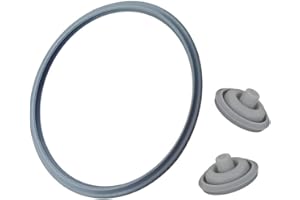 Bouge WMF, ricambio per pentola a pressione, anello di tenuta da 22 cm e 2 guarnizioni per segnale di cottura, per WMF da 18 cm e 22 cm, Perfect 2,5 l – 8,5 l coperchio pentole a pressione in silicone