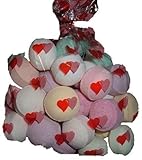 20 Mixed Chill Pills Mini Bath Bombs in Hearts Gift Bag