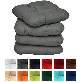 HOMESCAPES Coussin Rehausseur Siège 40x40x10cm - Simili Suède Gris