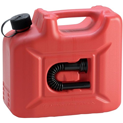 Hünersdorff Bidón para carburante PROFI (UN) 10 L Rojo, homologación UN, PEAD, accesorios negros