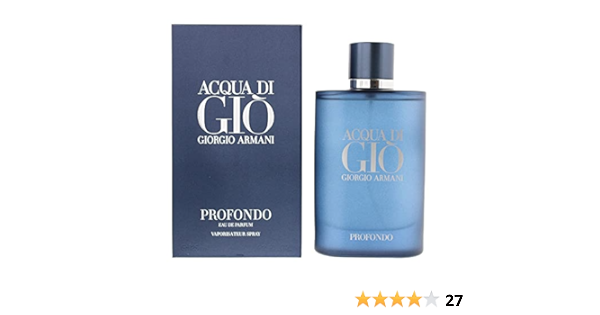 Giorgio Armani Unisex Vaporizador GIORGIO ARMANI ACQUA DI GIO PROFONDO EAU  DE PARFUM 125ML VAPORIZER, Black, Only UK : Giorgio Armani: Amazon.co.uk:  Beauty