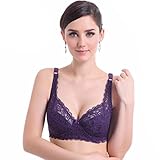 OverDose Women Push Up Deep V Ultrathin Underwire Padded Lace Brassiere Bra