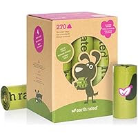 Earth Rated - Pack de bolsas para recoger excrementos de perro, Olor a Lavanda , 18 Rollos (270 unidades)