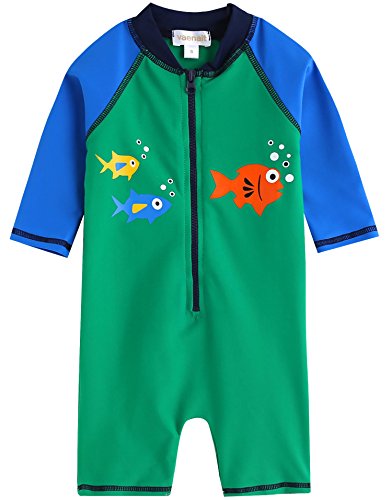 [Free Shipping]Vaenait Baby 0-24M Infant Boys Longsleeves One piece Swimsuit Baby Green Tang L