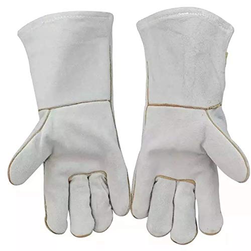 spécifications Gants de soudage en Cuir forgé résistant à la Chaleur et au feu, Gants de Protection pour Gril/Support de Pot/Soudeur TIG/MIG/cuisinière/cheminée/Barbecue/Animaux avec Manche Extra-longu