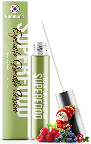 Superfood Eyelash Growth Serum for Eye Lash - Thick Lashes and Eyebrows - Lash & Eyebrow Enhancing Serum to Grow Thicker - Irritation free & concentrated formula for Natural Eyelashes and Brow Growth