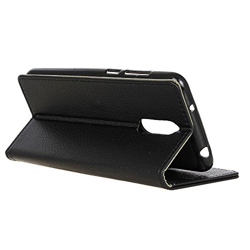 Funda Para Alcatel A7  Sunrive Funda Protecci  n Carcasa Cuero Resistente Cierre Magn  tico carcasa en folio  soporte plegable ranuras para tarjetas  Litchi patr  n negro    1 x L  piz   ptico