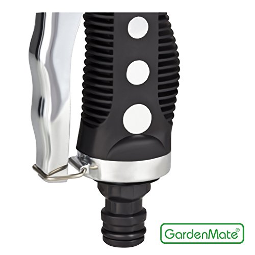 GardenMate® Gartenbrause Handbrause aus verchromtem Metall mit 7 Funktionen – massive Ausführung - 3