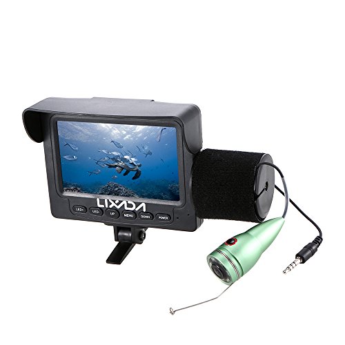 Lixada Fish Finder Caméra 1000TVL 4.3in LCD Moniteur sous-Marine LED Night Vision Caméra 165 ° Grand Angle 15M Câble pour la Pêche en Mer