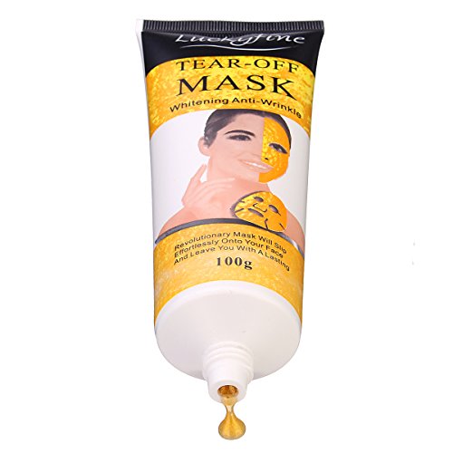 Collagen Maske, LuckyFine Goldenes Gesichtsmaske Hyaluronsäure Maske Whitening Wrinkle Lifting Feuchtigkeitsspendende Behandlung Pastenartig Peel Off Masken 100g - 6