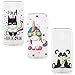 Produktbild [3 Stück] Handyhülle für Samsung A6 2018, 3X Silikon Schutzhülle für Galaxy A6 2018, Edaroo Karikatur Einhorn Regenbogen Panda Cartoon Muster TPU Gel Silikonhülle für iPhone 6S Plus / 6 Plus 5,5 Zoll